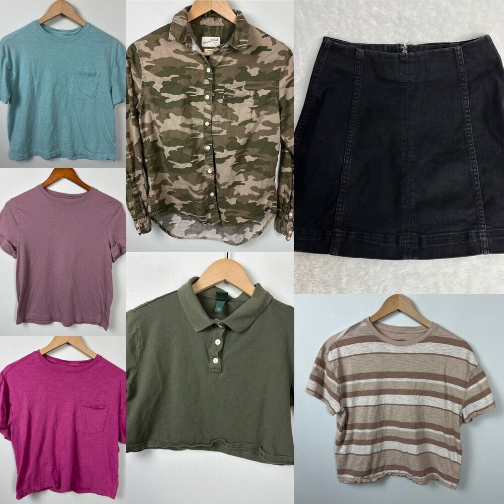 Target Brand Clothing Lot Sz XS Skirt, Shirt, Crop Top, Camo‎ Flannel Wild Fable